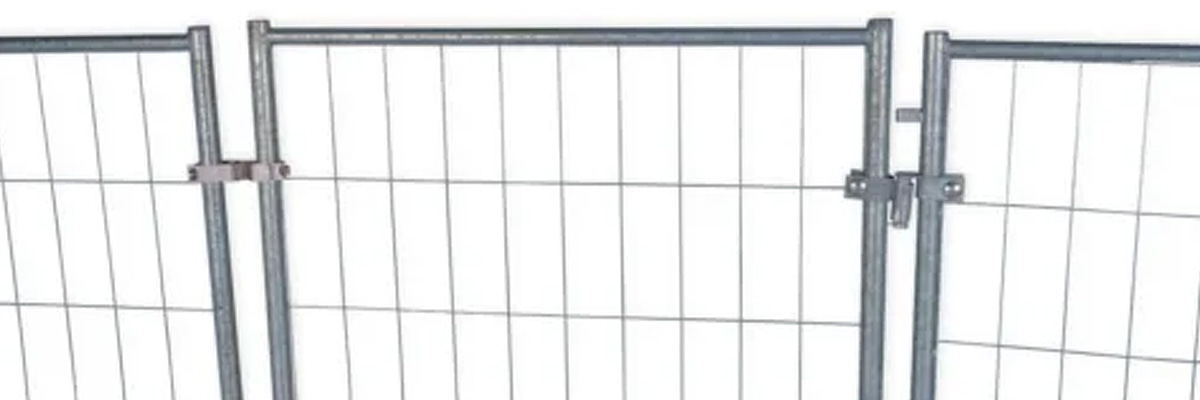 Bauzaun Tür halbhoch